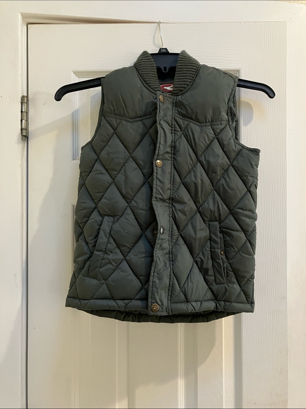 Roper Quilted Olive Green Kids Vest